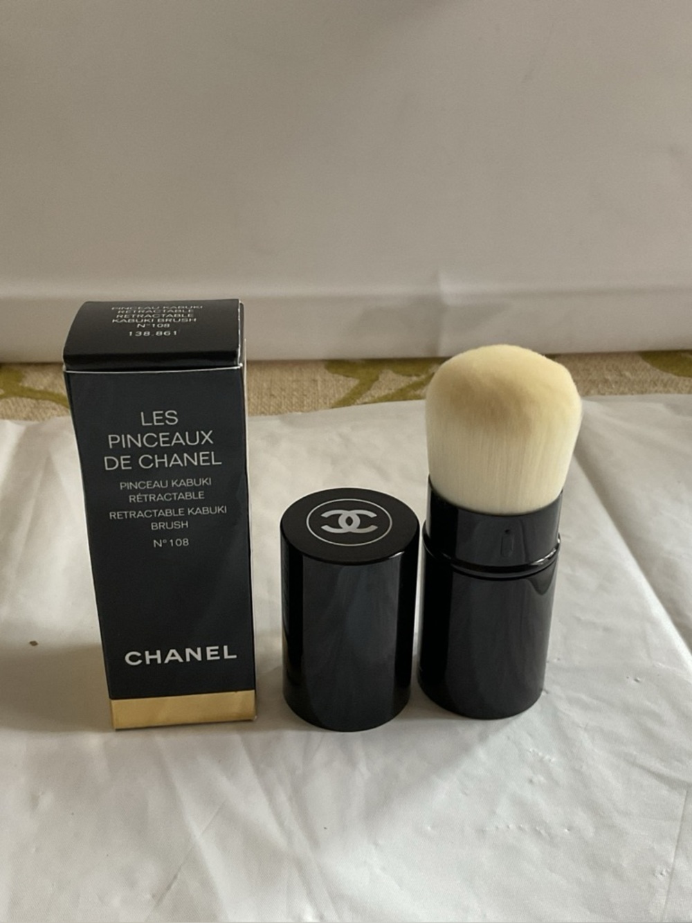 Chanel Les Pinceaux De Chanel Retractable Powder Kabuki Brush No 108- New In Box